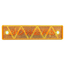 Amber 180mm x 43mm Rectangular Screw On or Stick On Side Reflector